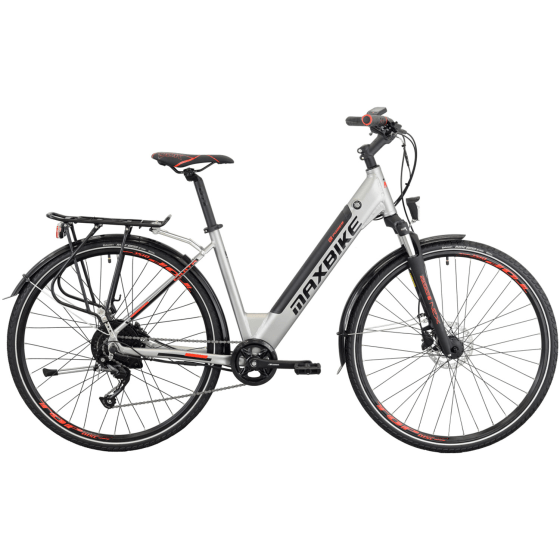 CIVITA 28 inch Damesfiets Grijs-rood CIVITA 28 inch Damesfiets Grijs-rood